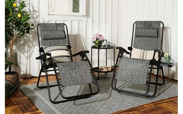 Liegestuhl Baden-Baden 91x65x110 Cm Graumeliert 6 Liegestuhl Baden-Baden 91x65x110 Cm Graumeliert – Bild 4