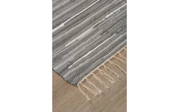 Flickenteppich Lisa 70x200 Cm Grau Baumwolle 4 Flickenteppich Lisa 70x200 Cm Grau Baumwolle – Bild 2