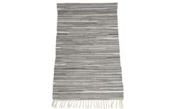 Flickenteppich Lisa 70x200 Cm Grau Baumwolle