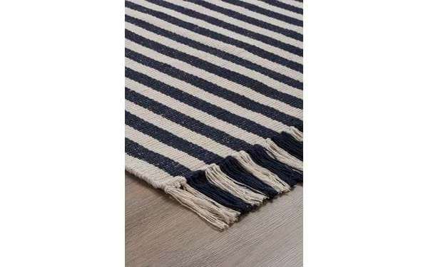 Teppich Bonnie 70x200 Cm Dunkelblau 60% Baumwolle / 20% Polyester / 15% Viskose / 5% Andere Fasern 3 Teppich Bonnie 70x200 Cm Dunkelblau 60% Baumwolle / 20% Polyester / 15% Viskose / 5% Andere Fasern – Bild 2