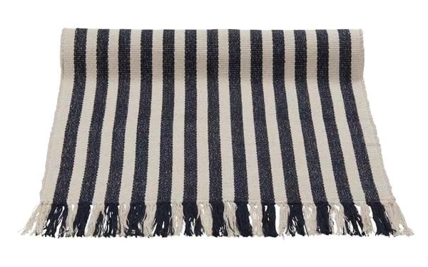 Teppich Bonnie 70x200 Cm Dunkelblau 60% Baumwolle / 20% Polyester / 15% Viskose / 5% Andere Fasern 2 Teppich Bonnie 70x200 Cm Dunkelblau 60% Baumwolle / 20% Polyester / 15% Viskose / 5% Andere Fasern