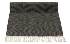 Teppich Aus Wollgemisch Elsaform Alva 70x200 Cm Dunkelgrau 65% Wolle / 24% Polyester / 9% Baumwolle / 2% Sonstige Fasern