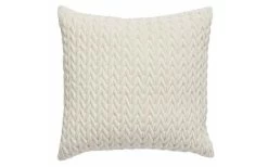 Zierkissen Twist 43x43 Cm Weiß Polyestersamt