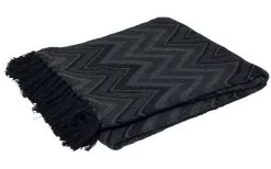 Decke Sima 125x150 Cm Granitgrau Recycelte Baumwolle