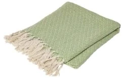 Decke Sima 125x150 Cm Mid Green Recycelte Baumwolle