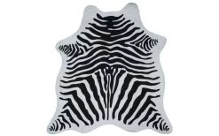 Badehandtuch Zebra Schwarz Polyester