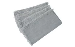 Stoffservietten Elsaform 40x40 Cm 4 Er-Pack Fransen Hellgrau Fringes Baumwolle