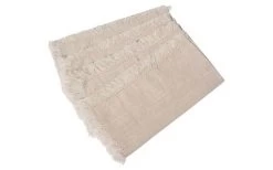 Stoffservietten Elsaform 40x40 Cm 4 Er-Pack Fransen Beige Fringes Baumwolle