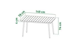 Tisch Neapel 140x78x74 Cm Schwarz Kunstholz -Einrichtungsgeschaft 601012900301 33 P 637969223155679030