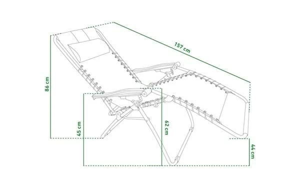 Liegestuhl Baden-Baden 91x65x110 Cm Graumeliert 8 Liegestuhl Baden-Baden 91x65x110 Cm Graumeliert – Bild 6