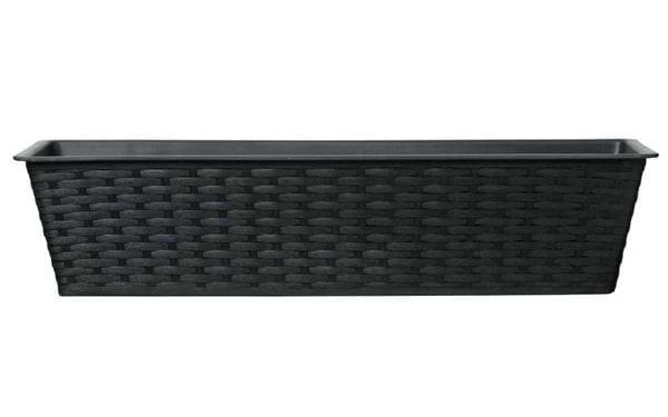 Blumenkasten Milano 59x18,5x13 Cm Schwarz Kunstrattan 3 Blumenkasten Milano 59x18,5x13 Cm Schwarz Kunstrattan