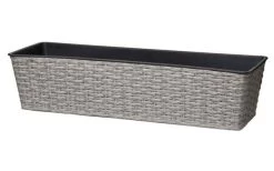 Blumenkasten Milano 59x18,5x13 Cm Grau Kunstrattan