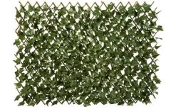 Ausziebares Rankgitter 150x100 Cm Mit Kunstlaub