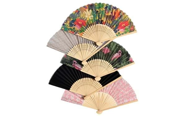 Handventilator Gemischtes Muster Bambus 3 Handventilator Gemischtes Muster Bambus