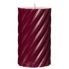 Blockkerze 7x12 Cm Gedrehte Dunkelrot -Einrichtungsgeschaft 782015230103 2403 P 637480502191862913