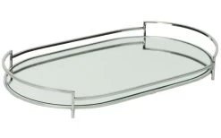 Spiegeltablett Linn 35x22x4 Cm Silber