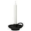 Kerzenständer Cara 12,5x5 Cm Schwarz Steingut -Einrichtungsgeschaft 783020750101 2631 P 637491392732599454