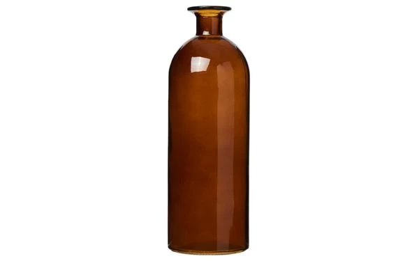 Vase Glass Bottle 8,5x8,5x27 Cm Braun 3 Vase Glass Bottle 8,5x8,5x27 Cm Braun