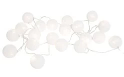 LED-Lichterkette Lysa 20 Lampen IP44 Innen-/Außenbereich Weiß