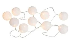 LED-Lichterkette Lysa 10 Lampen IP44 Innen-/Außenbereich Weiß