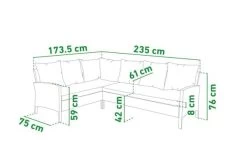 Loungeset Toscana 173,5/235x75x76 Cm Grau Kunstrattan -Einrichtungsgeschaft Lounge Toscana 13 I 638170705477914638