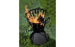 Feuerkorb Mit Bodenplatte Ø 35x61 Cm Schwarz -Einrichtungsgeschaft MS 62351151 2 636231283253668231