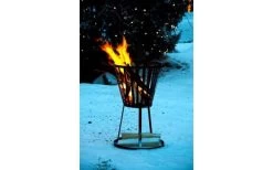 Feuerkorb Mit Bodenplatte Ø 35x61 Cm Schwarz -Einrichtungsgeschaft MS 62351151 4 636231283256636693