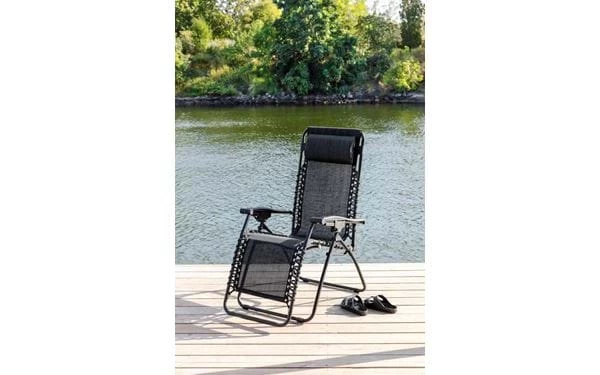 Liegestuhl Baden-Baden 91x65x110 Cm Graumeliert 4 Liegestuhl Baden-Baden 91x65x110 Cm Graumeliert – Bild 2