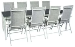 Tisch Barcelona 198/248x80x76 Cm Grau/Weiß Kunstholz -Einrichtungsgeschaft Table Barcelona 198 248x80x76cm Grey White Aintwood Position chair Neapel Grey 72 G 637522028131209634